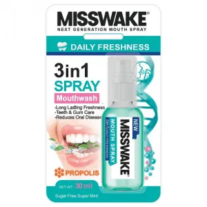 Misswake mint-flavored mouth freshener spray اسپری خوشبو کننده دهان میسویک با طعم نعنا