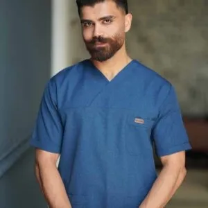 اسکراب پزشکی مدل پرشیا آبی درباری Medical scrub